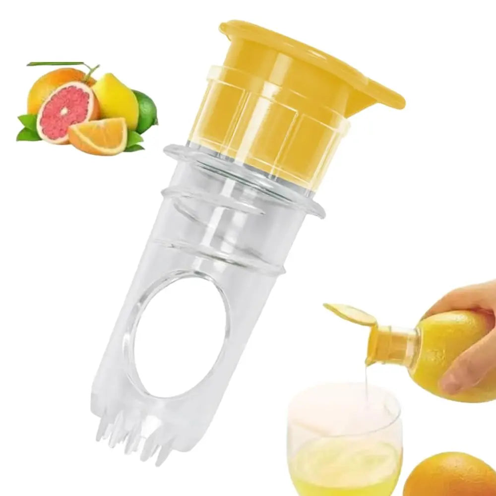 Effortless Citrus Juicing: Screw-Top Lemon Squeezer with Built-In Filter and Spout for Cocktails and Drinks
